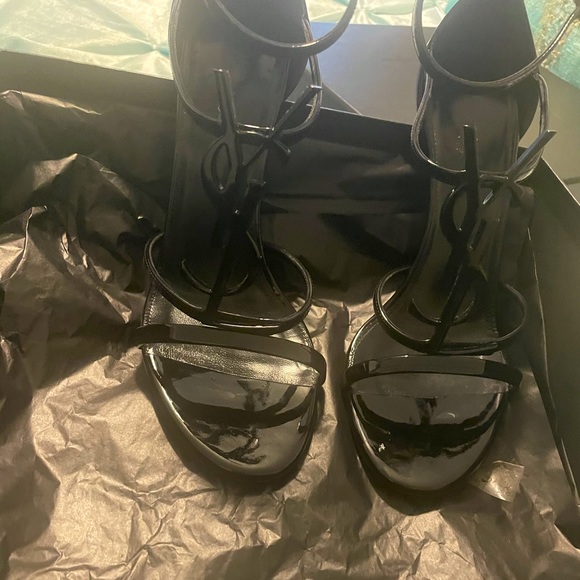 Yves Saint Laurent Shoes - YSL Cassandra Leather Sandals